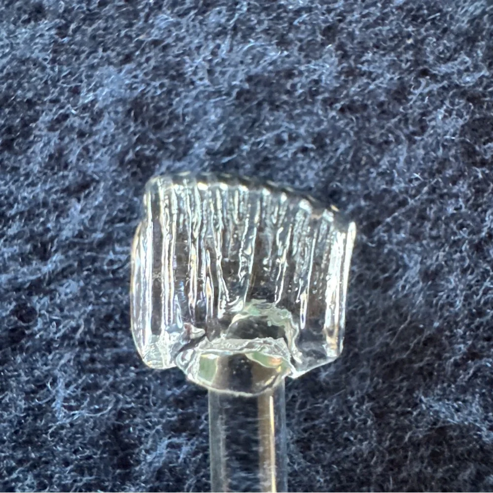 Salt Cellar Spoons Glass Vintage Clamshell Shaped Condiment Set of 4